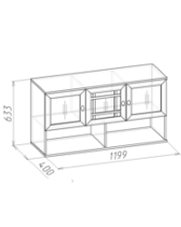 Гостиная Шерлок 4 Шкаф навесной 1199х400х2107
